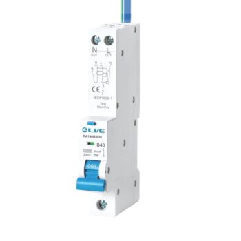 Live Electrical 10kA RCBO 20A Curve B Type A 30mA 1P+N