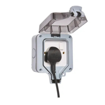 Forum ZN-38865 IP66 13A Single Outdoor Switched Socket - Grey