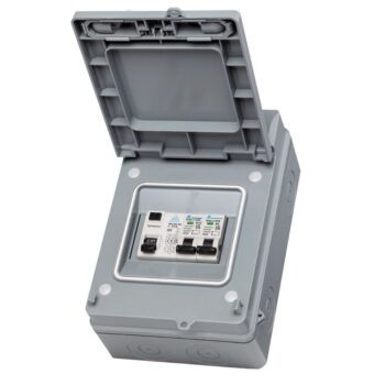 WCED WPGU04/620 Plastic IP65 Garage Consumer Unit - 63A Type A RCD 6A/20A B MCBs
