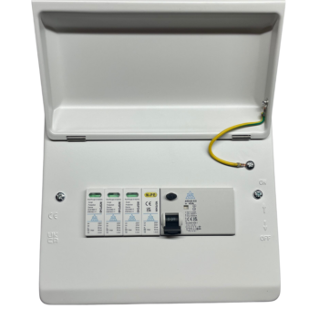 WCED WRDUSP440C 4 Pole SPD + 40A C Curve Type A RCD with Metal Enclosure