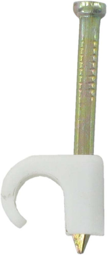 5mm Round Clip White - Pack of 100