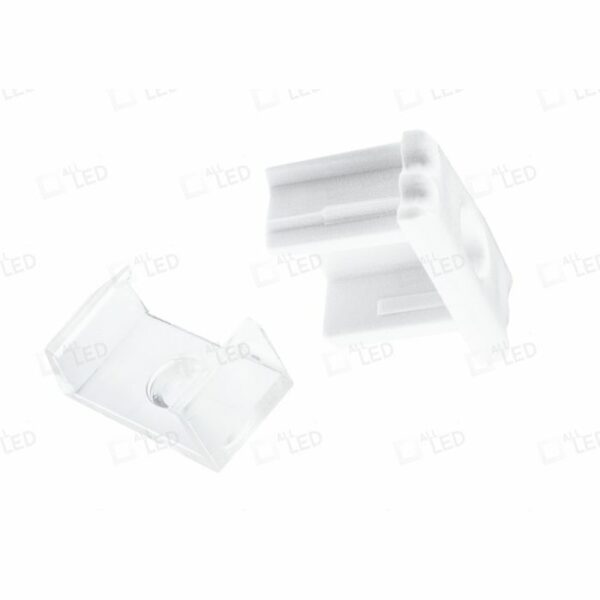 ALL LED APA001/AL/ACC ALL LED Accessories Pack 4 Clear Brackets 4 End Caps for PROFILE1 Aluminium (APA001/AL)