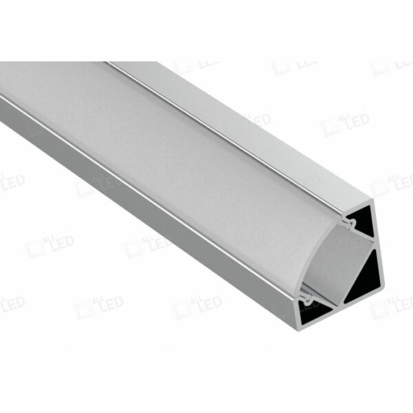 ALL LED APA002/WH 2m 45˚ Angled Profile with Diffuser RAL9016 Painted Finish 2