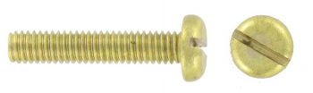 Deligo BPR416 M4 x 16mm Brass Slotted Pan Head Machine Screw - Pack of 100 2