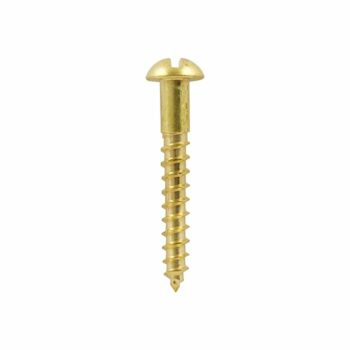 Deligo BR06100 Slot Round Brass Woodscrew 6 x 1"