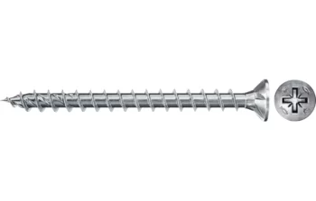Fischer 670287 Fischer PowerFast FPF II CZF 4.5x20 BC Countersunk Head PZ Cross Drive Full Thread Blue Zinc Plated - Pack of 200