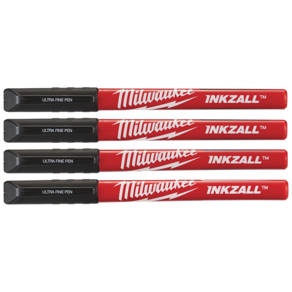 Milwaukee 48223154 Milwaukee 48223154 INKZALL Fine Tip Markers Black - Pack of 4 5