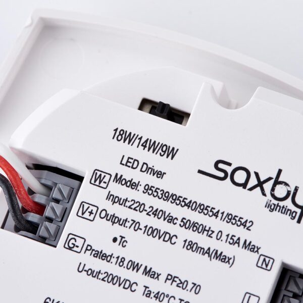 Saxby 95540 Saxby HeroPRO CCT Tri Wattage LED Bulkhead Emergency - 18W 3000K/4000K/6000K 5
