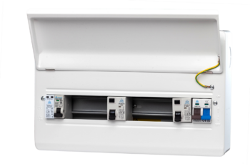 WCED WME18100TR/SP WCED Metal Dual 100A Type A RCD SPD Consumer Unit – 10 Usable Way
