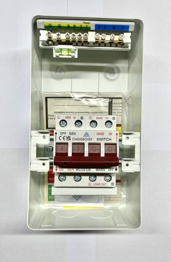 WCED WMECOS125-L WCED Changeover Switch 125A with Metal Enclosure 5