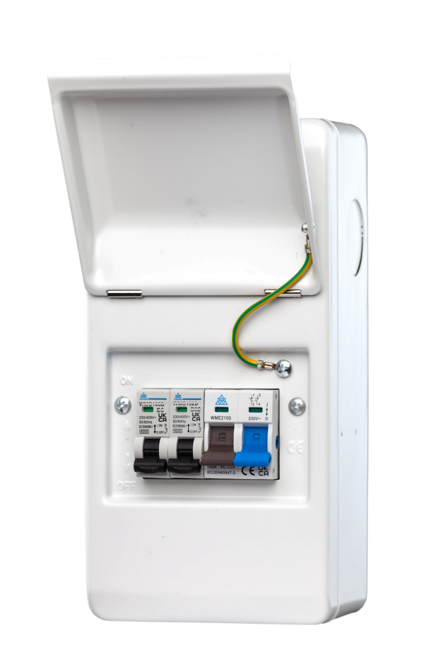 WCED WMMS/616 WCED Metal Garage Unit - 100A Main Switch 6A/16A B MCB 1