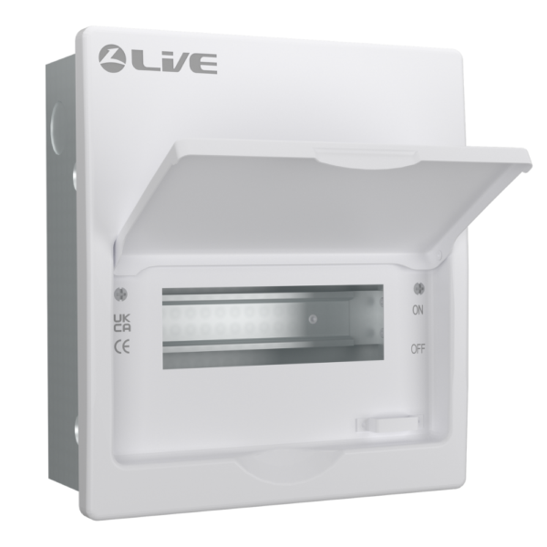 Live Electrical FMC08 8 Module Flush Mounted Metal Enclosure