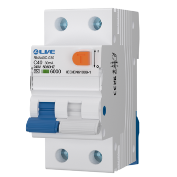 Live Electrical RNA40C-030 RCBO A Type DP Bi-Directional 40A C Curve 30mA
