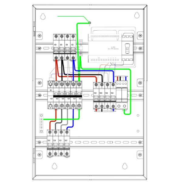 matt:e ARD-1-32-TP-M-SPD EV Connection Centre with O-PEN, 5-Pole Auto Reset Isolator, 32A TPN MCB & Type 2 SPD