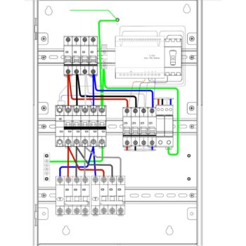 matt:e ARD-2-32-TP-R-SPD EV Connection Centre with O-PEN, 2 x 32A TPN Type A RCBOs & Type 2 SPD