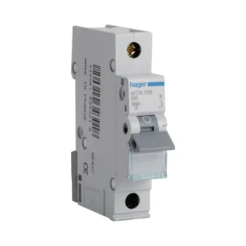 Hager MTN106 MCB 6kA B-6