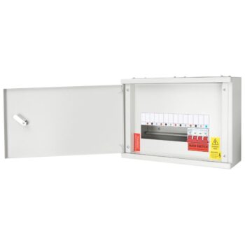 Live Electrical TPNH03-100 3 Way Horizontal TP&N Consumer Unit – 100A 4 Pole Main Switch, Compact 395mm Wide Three-Phase Distribution Board