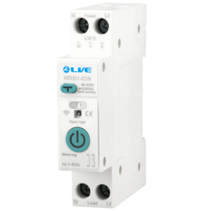 Live Electrical WRB1-63N Wi-Fi Smart RCD Switch with kWh Metering and Earth Leakage Protection