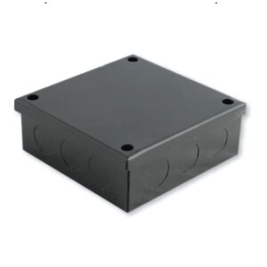 Niglon ABB441 Black Steel Adaptable Box 100x100x37.5mm (With Knockouts)