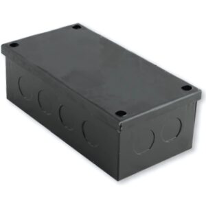 Niglon ABB643 Black Steel Adaptable Box 150x100x75mm (With Knockouts)