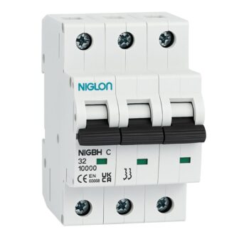 Niglon PMCB10D3-10 10A 3 Pole 10kA Curve D MCB