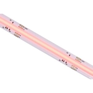 RGB COB LED strip reel, 40 metres, showing high-density chip layout with smooth colour output for indoor mood and feature lighting.